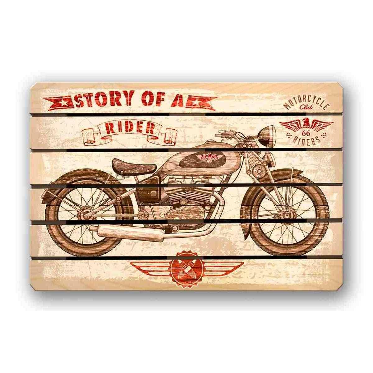 Art pallet 30x40 vintage - moto vintage brown