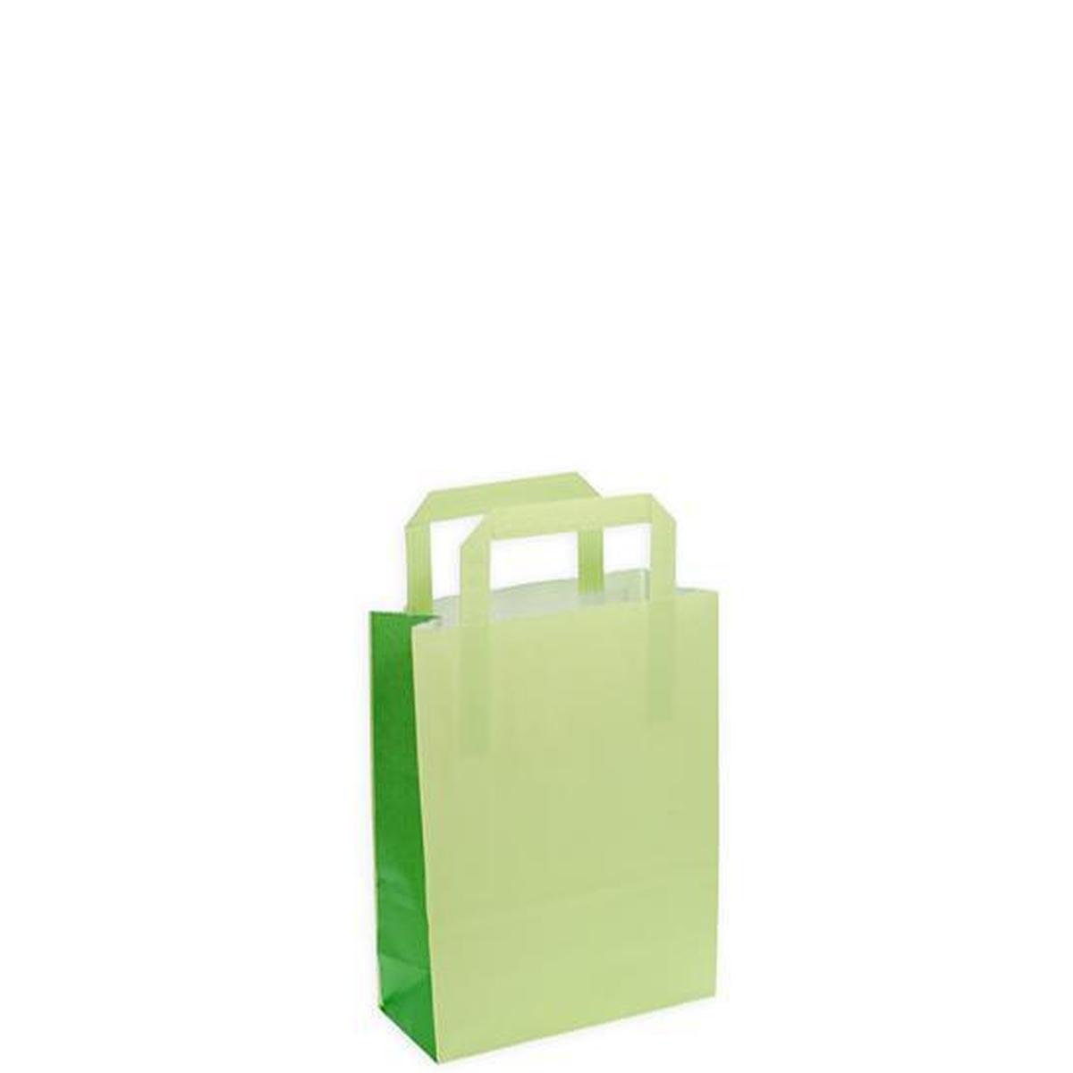 Shopper in carta h.24 cm x l.18 x p.8 cm verde lime