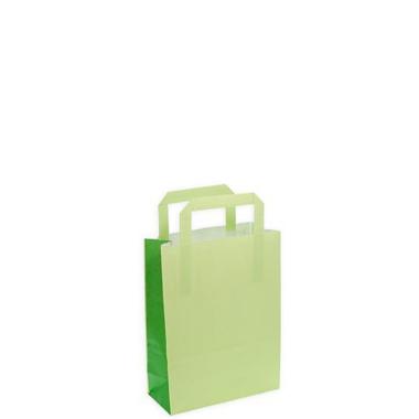 Shopper in carta h.24 cm x l.18 x p.8 cm verde lime