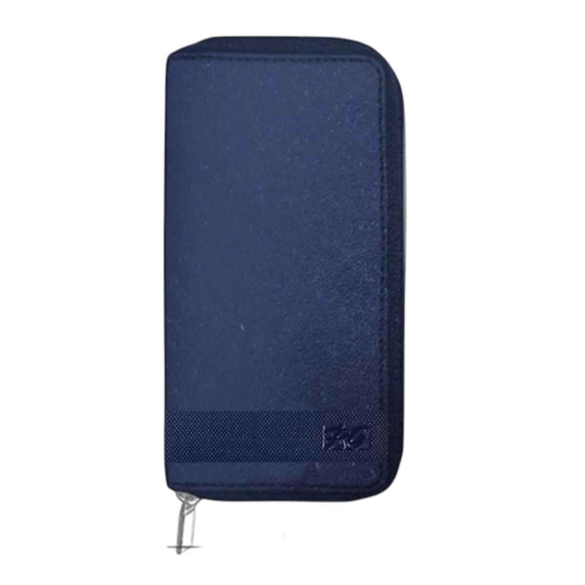 Portachiavi blu in pelle a gancio uomo Romeo Gigli