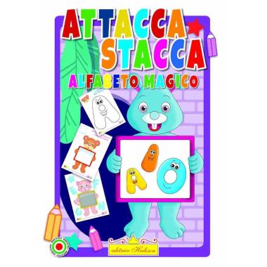 Libro da colorare attacca stacca magici numeretti serie attacca e stacca
