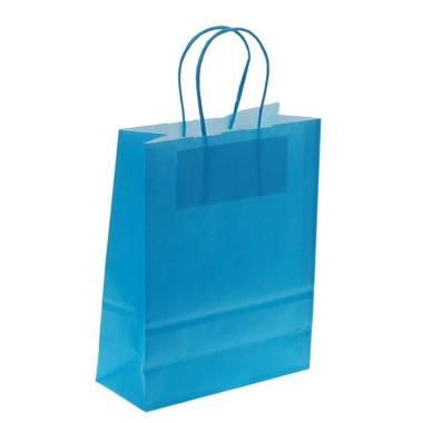 Shopper in carta colore turchese h.29 x l.22 x p.10 cm