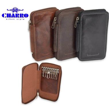Portachiavi uomo in pelle a gancio charro