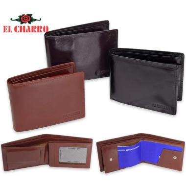 Portafoglio in pelle con porta assegni Made in Italy El Charro